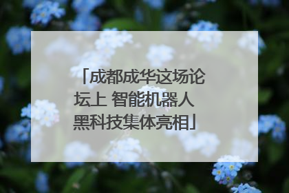 成都成华这场论坛上 智能机器人黑科技集体亮相