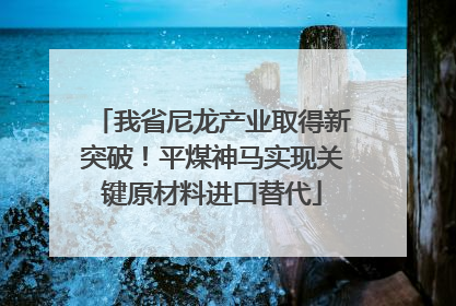 我省尼龙产业取得新突破！平煤神马实现关键原材料进口替代