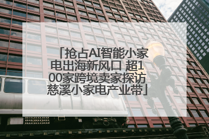 抢占AI智能小家电出海新风口 超100家跨境卖家探访慈溪小家电产业带