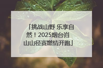 挑战山野 乐享自然！2025烟台岿山山径赛燃情开跑