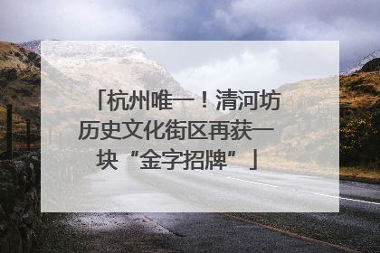 杭州唯一！清河坊历史文化街区再获一块“金字招牌”