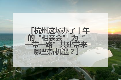 杭州这场办了十年的“相亲会” 为“一带一路”共建带来哪些新机遇？