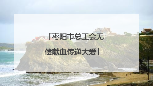 枣阳市总工会无偿献血传递大爱
