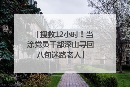 搜救12小时！当涂党员干部深山寻回八旬迷路老人
