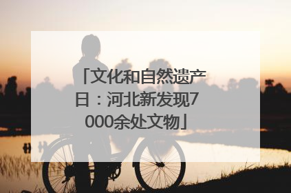 文化和自然遗产日：河北新发现7000余处文物