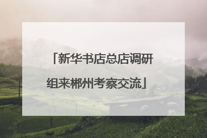新华书店总店调研组来郴州考察交流