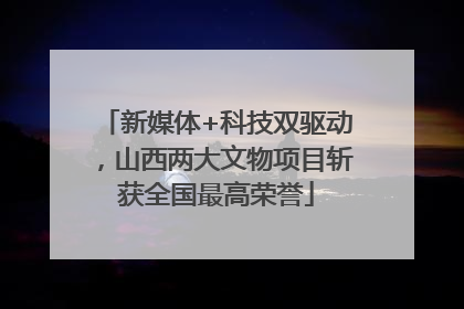 新媒体+科技双驱动，山西两大文物项目斩获全国最高荣誉