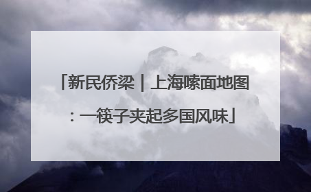 新民侨梁｜上海嗦面地图：一筷子夹起多国风味