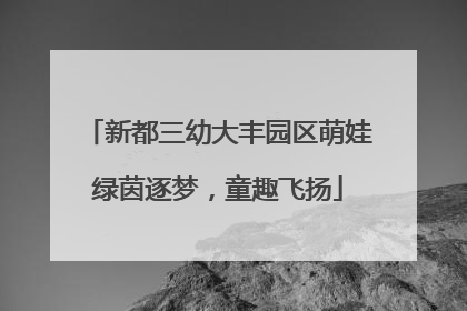 新都三幼大丰园区萌娃绿茵逐梦，童趣飞扬
