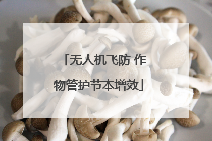 无人机飞防 作物管护节本增效
