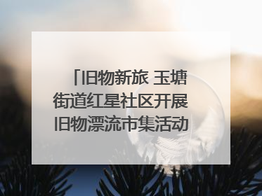 旧物新旅 玉塘街道红星社区开展旧物漂流市集活动   