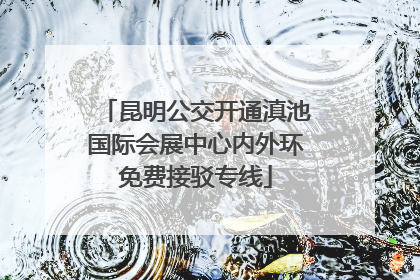 昆明公交开通滇池国际会展中心内外环免费接驳专线