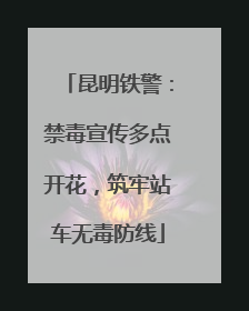 昆明铁警：禁毒宣传多点开花，筑牢站车无毒防线