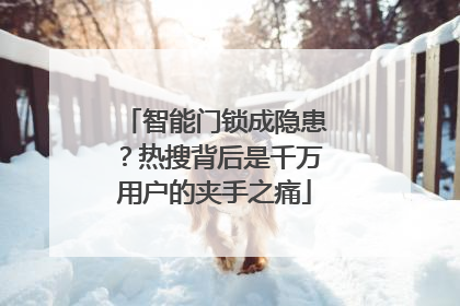 智能门锁成隐患？热搜背后是千万用户的夹手之痛