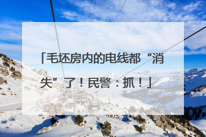毛坯房内的电线都“消失”了！民警：抓！