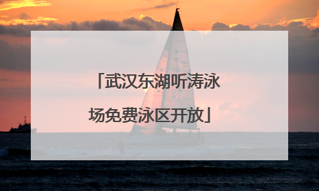 武汉东湖听涛泳场免费泳区开放