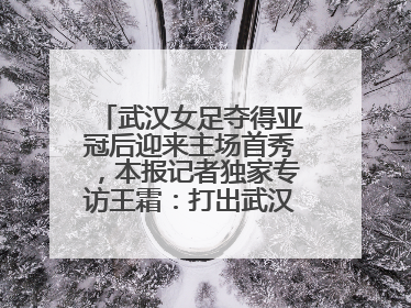 武汉女足夺得亚冠后迎来主场首秀，本报记者独家专访王霜：打出武汉人不服输精气神