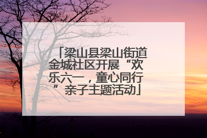 梁山县梁山街道金城社区开展“欢乐六一，童心同行”亲子主题活动