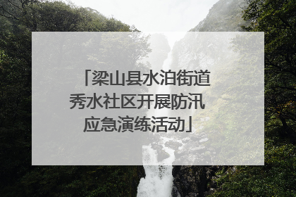 梁山县水泊街道秀水社区开展防汛应急演练活动