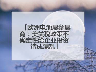 欧洲电池展参展商：美关税政策不确定性给企业投资造成混乱