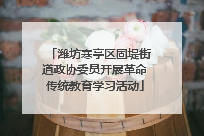 潍坊寒亭区固堤街道政协委员开展革命传统教育学习活动