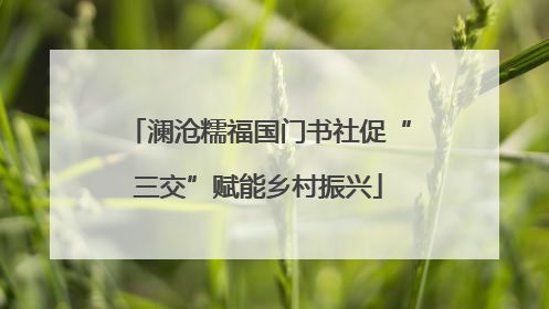 澜沧糯福国门书社促“三交”赋能乡村振兴