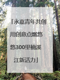 永嘉青年共创 用创意点燃悠悠300里楠溪江新活力