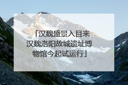 汉魏盛景入目来 汉魏洛阳故城遗址博物馆今起试运行