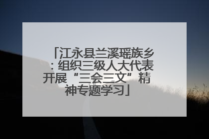 江永县兰溪瑶族乡：组织三级人大代表开展“三会三文”精神专题学习