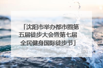 沈阳市举办都市圈第五届徒步大会暨第七届全民健身国际徒步节