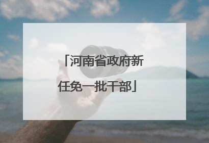 河南省政府新任免一批干部