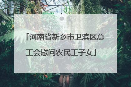 河南省新乡市卫滨区总工会慰问农民工子女