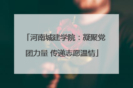 河南城建学院：凝聚党团力量 传递志愿温情