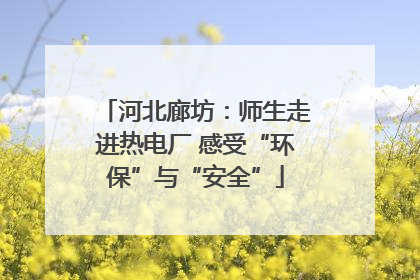 河北廊坊：师生走进热电厂 感受“环保”与“安全”