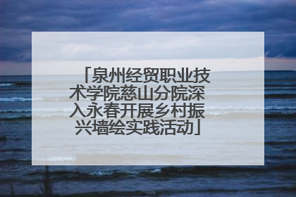 泉州经贸职业技术学院慈山分院深入永春开展乡村振兴墙绘实践活动