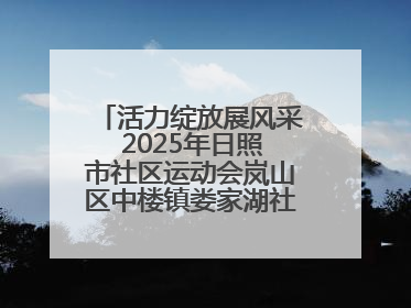 活力绽放展风采 2025年日照市社区运动会岚山区中楼镇娄家湖社区专场举行