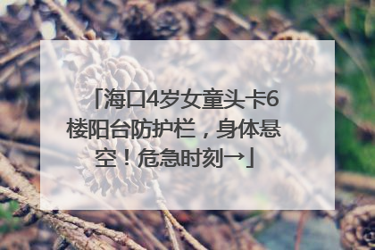 海口4岁女童头卡6楼阳台防护栏，身体悬空！危急时刻→