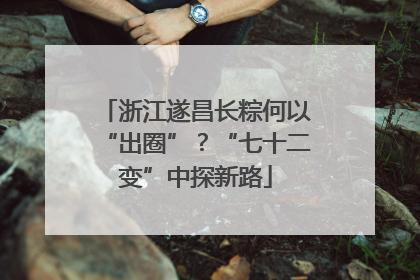 浙江遂昌长粽何以“出圈”？“七十二变”中探新路