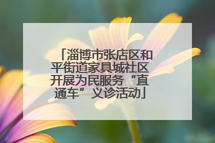 淄博市张店区和平街道家具城社区开展为民服务“直通车”义诊活动