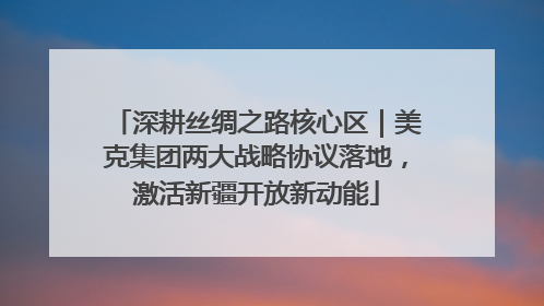 深耕丝绸之路核心区｜美克集团两大战略协议落地，激活新疆开放新动能