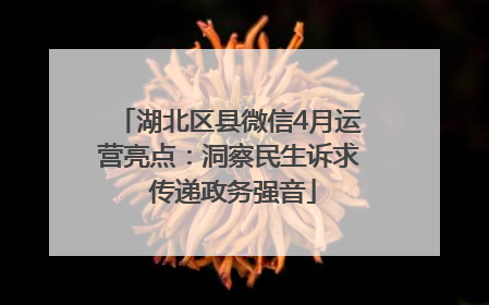 湖北区县微信4月运营亮点：洞察民生诉求 传递政务强音