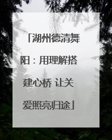 湖州德清舞阳：用理解搭建心桥 让关爱照亮归途