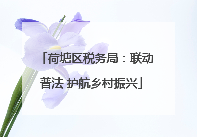 荷塘区税务局：联动普法 护航乡村振兴