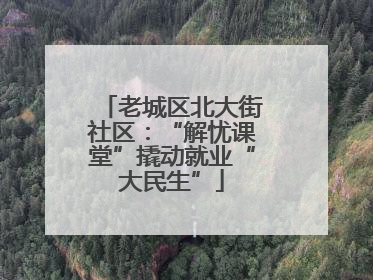 老城区北大街社区：“解忧课堂”撬动就业“大民生”