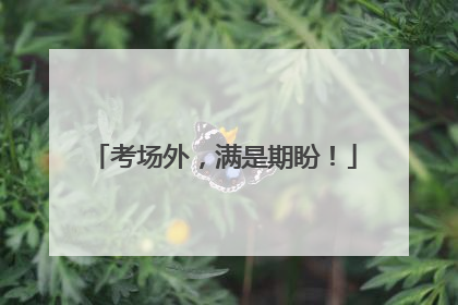 考场外，满是期盼！