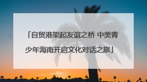 自贸港架起友谊之桥 中美青少年海南开启文化对话之旅