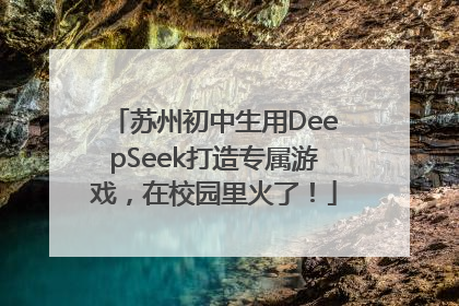 苏州初中生用DeepSeek打造专属游戏，在校园里火了！
