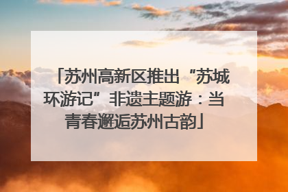 苏州高新区推出“苏城环游记”非遗主题游：当青春邂逅苏州古韵