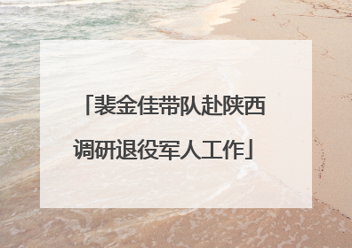裴金佳带队赴陕西调研退役军人工作