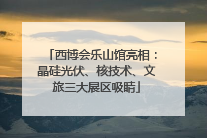 西博会乐山馆亮相：晶硅光伏、核技术、文旅三大展区吸睛